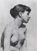 E.Phillips Fox Nude Study oil on canvas
